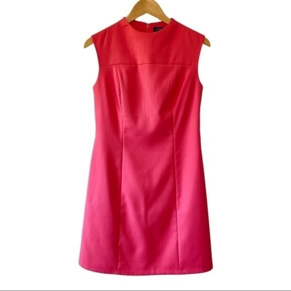 The Limited Coral Sleeveless Sheath Dress with High Neckline, Size 2